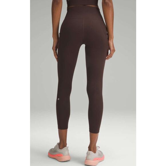NWT Lululemon Wunder Train High-Rise Tight with Pockets 25" Espresso 0 128 - Picture 1 of 5